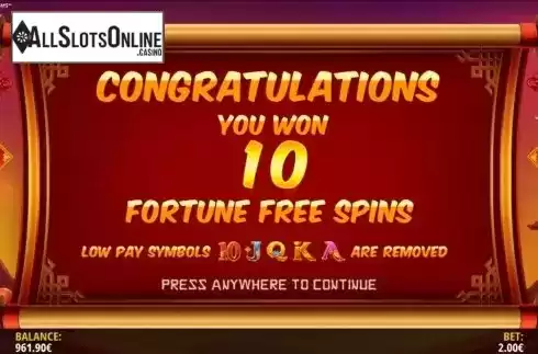 Free Spins 1. Fu Fortunes Megaways from iSoftBet