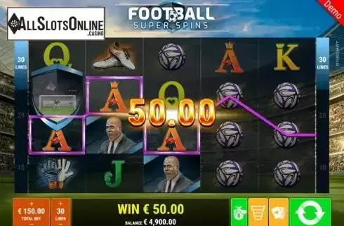 Win Screen 4. Football Super Spins from Gamomat