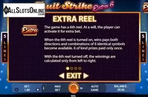 Extra Reel Feature. Fruit Strike: Extra 6 from Bet2Tech