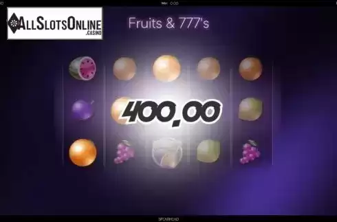Win Screen. Fruits And Sevens (Spearhead Studios) from Spearhead Studios