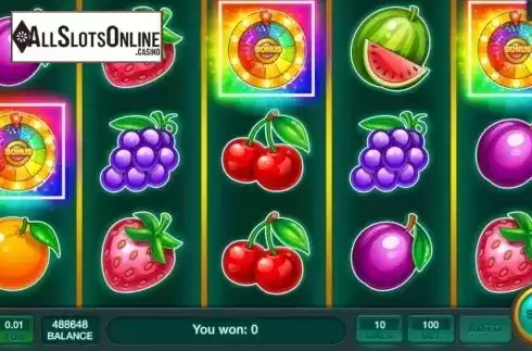Win screen. Fruits Fortune Wheel from InBet Games