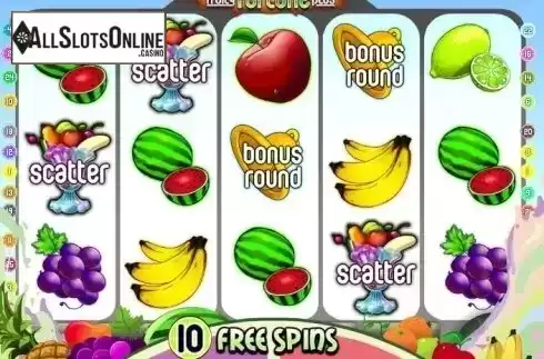 Scatter screen. Fruity Fortune Plus from MultiSlot