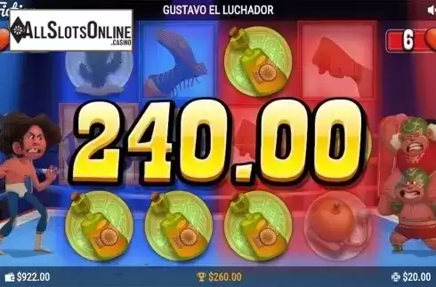 Free spins screen 2. Gustavo el luchador from PearFiction
