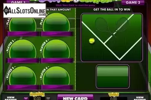 Game Screen. Game, Set and Scratch from Microgaming
