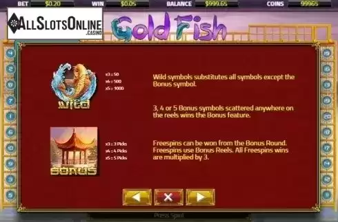 Features. Gold Fish (XIN Gaming) from XIN Gaming