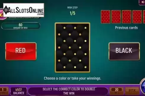 Risk / Gamble game screen