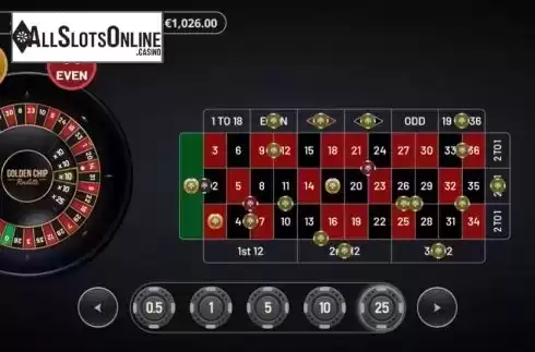 Game Screen 4. Golden Chip Roulette from Yggdrasil