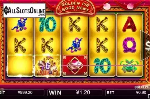 Win screen 2. Golden Pig Good News from Iconic Gaming