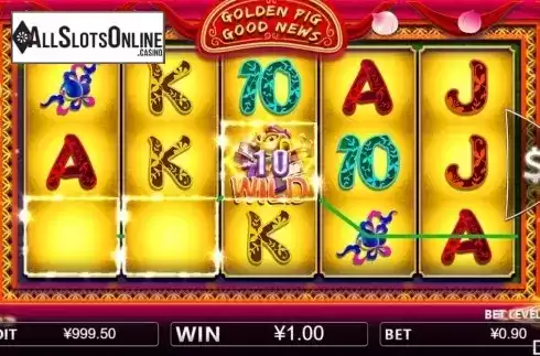 Win screen 3. Golden Pig Good News from Iconic Gaming