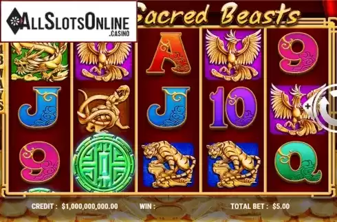 Reel Screen. Golden Sacred Beasts from Slot Factory
