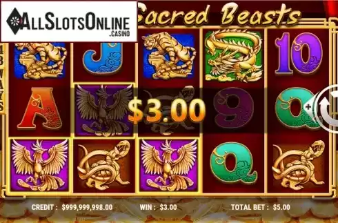 Win Screen 1. Golden Sacred Beasts from Slot Factory