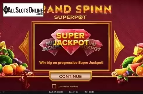 Intro 2. Grand Spinn Superpot from NetEnt