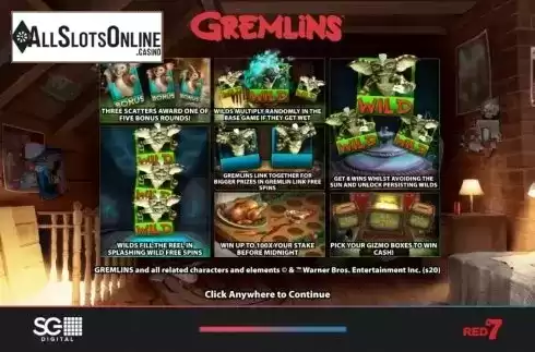 Start Screen. Gremlins from Red7