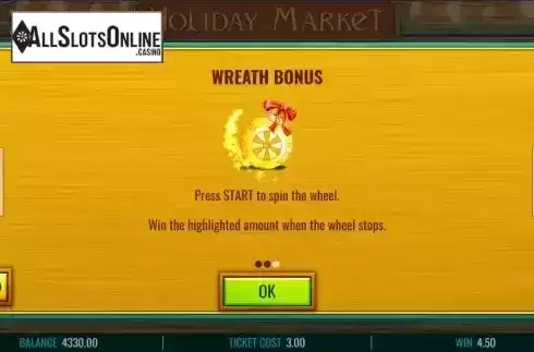 Wreath bonus screen
