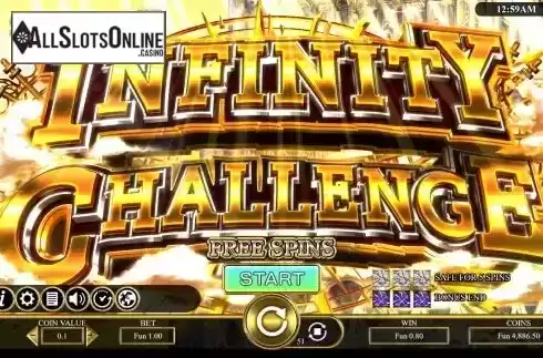 Infinity Challenge Free Spins Screen
