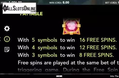 Free Spin Feature screen