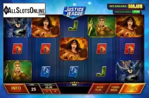 Reel Screen. Justice League Comic from Playtech