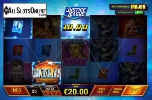 Win Screen 2. Justice League Comic from Playtech
