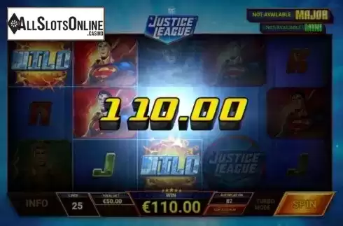 Win Screen 4. Justice League Comic from Playtech
