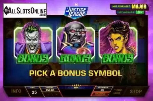 Bonus Game 1. Justice League Comic from Playtech