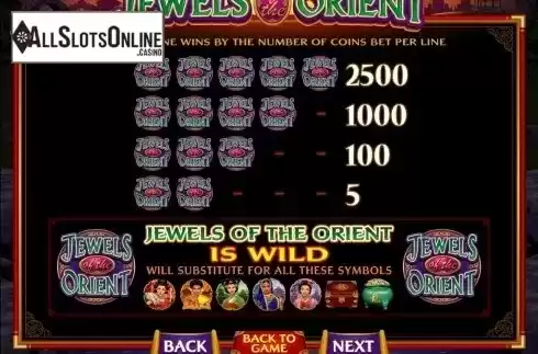Screen3. Jewels of the Orient from Microgaming