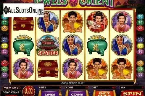 Screen7. Jewels of the Orient from Microgaming