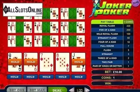 Game workflow. Joker Poker 10 Hands from GVG