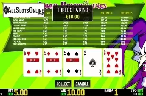 Game workflow 2. Joker Poker Kings HD from World Match