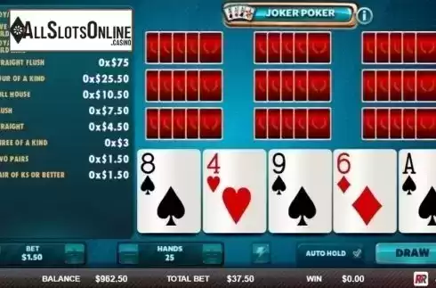 Game Screen 1. Joker Poker (Red Rake) from Red Rake