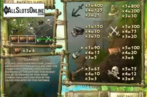Screen2. Jolly Roger's Jackpot from Rival Gaming