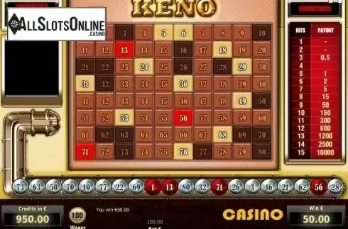 Win Screen. Keno (Tom Horn Gaming) from Tom Horn Gaming