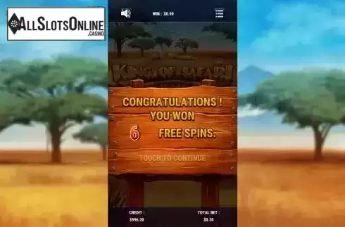 Free Spin Win Screen