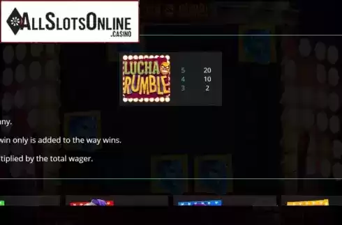 Features 3. Lucha Rumble Jackpot from Eyecon