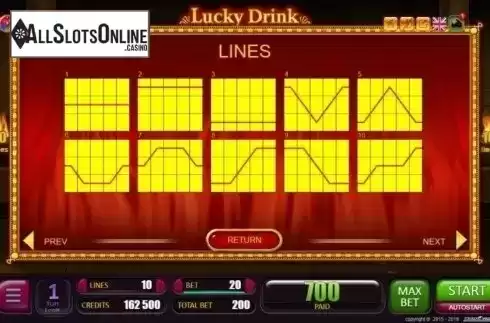 Lines. Lucky Drink in Egypt from Belatra Games