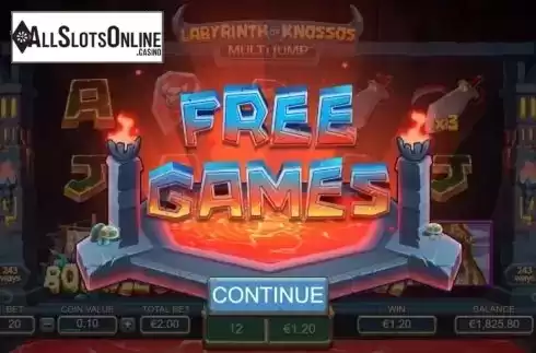 Free Spins 1. Labyrinth Of Knossos from Dream Tech