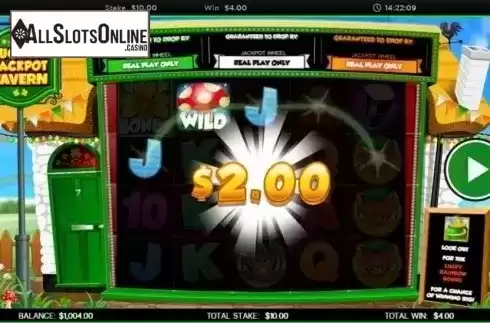 Win Screen. Luckys Jackpot Tavern from CORE Gaming