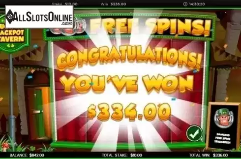 Free Spins Win. Luckys Jackpot Tavern from CORE Gaming