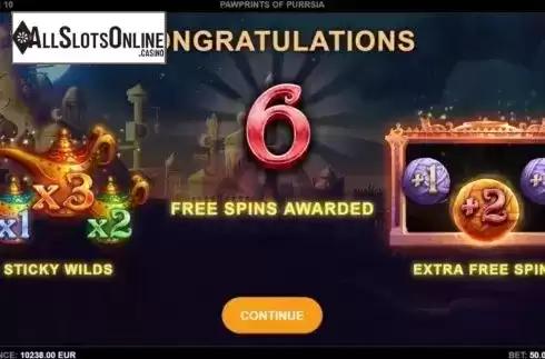 Free Spins 1. Pawprints of Purrsia from Kalamba Games