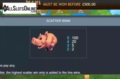 Scatter Wins. Piggy Payout Jackpot from Eyecon