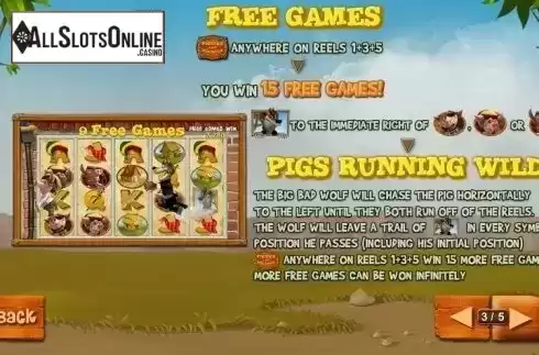 Paytable 3. Piggies and The Wolf from Playtech