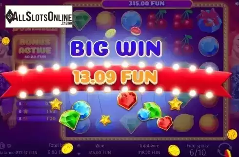Big Win Free Spins screen