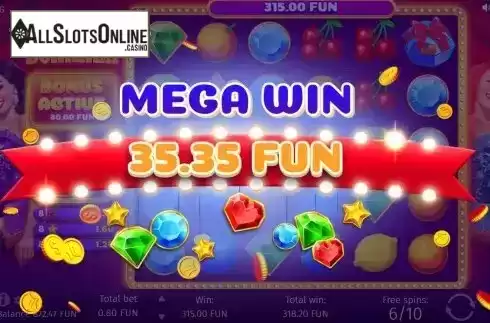 Mega Win Free Spins screen