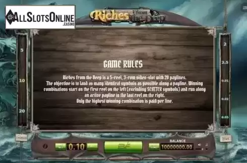 Screen3. Riches from the Deep from BF games