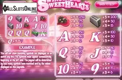 Screen2. Swinging Sweethearts from Rival Gaming