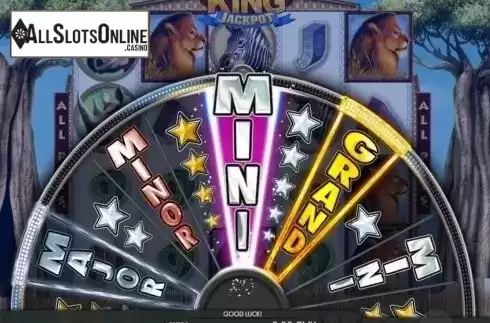 Jackpot win screen. Savanna King - Jackpot from Genesis