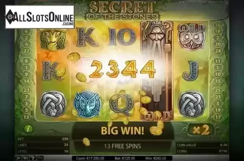 Big Win 1. Secret of the Stones from NetEnt