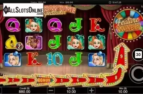 Bonus Wheel Triggered. Showtime Spectacular from Live 5