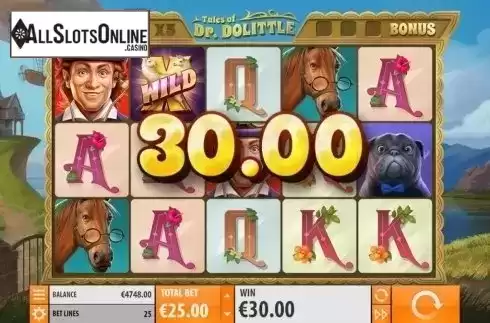 Win Screen. Tales of Dr. Dolittle from Quickspin