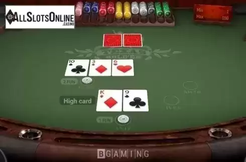 Game Screen 2. Texas Hold'em (BGaming) from BGAMING
