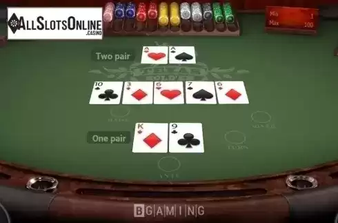 Game Screen 4. Texas Hold'em (BGaming) from BGAMING